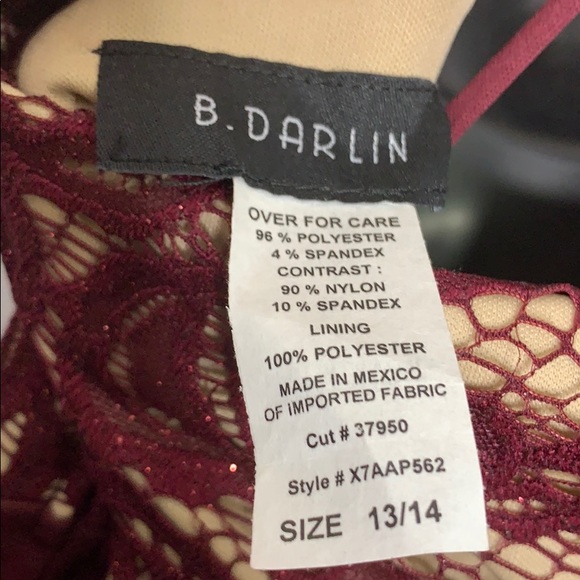 B Darlin open back A line mini dress - Picture 7 of 10